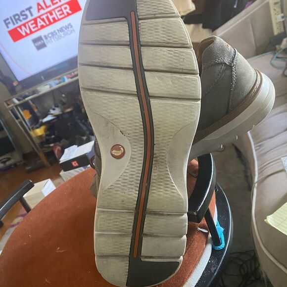 Clarks Men's size US 10 Wide Gray Casual Shoes with Ecco insoles - Picture 7 of 11